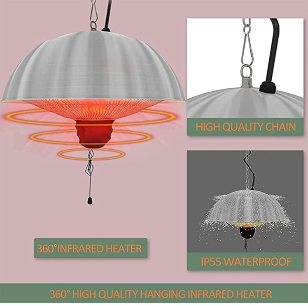 Waterproof table heater IP55
